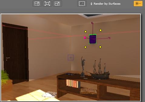 การใส่โคมไฟใน ARTLANTIS  ด้วยเครื่องมือ LASER