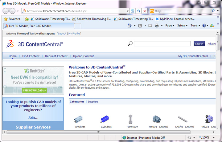 เพิ่มเมนูเรียกใช้งาน IE ผ่านหน้าต่าง SolidWorks