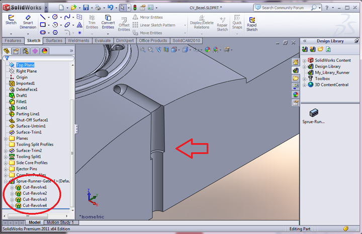 เก็บ Feature งานเป็น Library Feature ใน SolidWorks