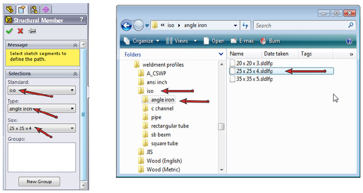 การสร้าง Weldments Profile ตามความต้องการ