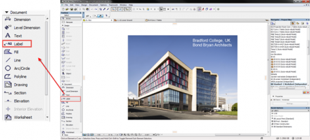 การสเปค Label การใส่รายละเอียด ด้วย ArchiCAD