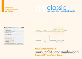 การจัดเรียงตัวเลขบอกระยะให้เป็นระเบียบใน ArchiCAD19