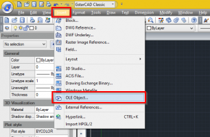 การเชื่อมโยงไฟล์ MS-Excel กับ CAD ผ่าน OLE object ด้วย GstarCAD
