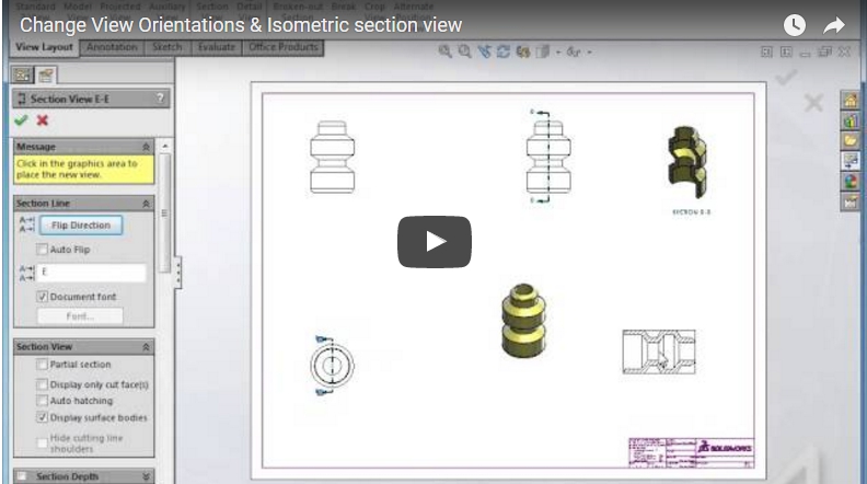 Change View Orientation & Isometric Section View