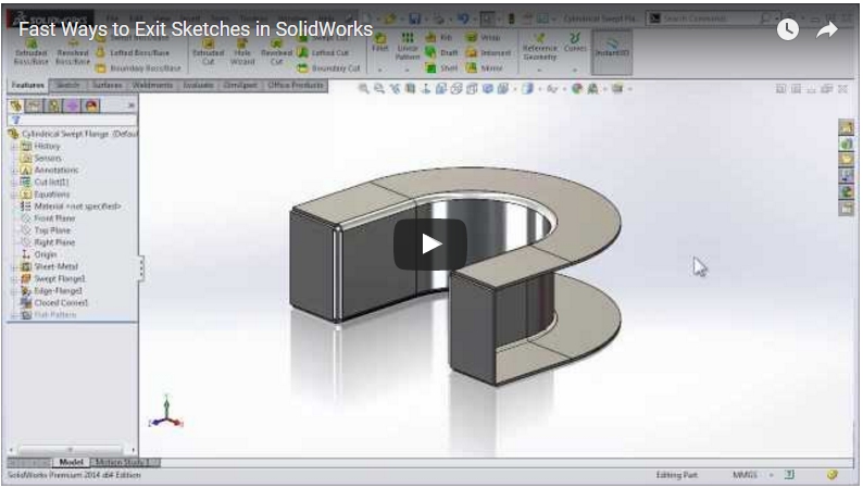 Fast Ways to Exit Sketches in SolidWorks