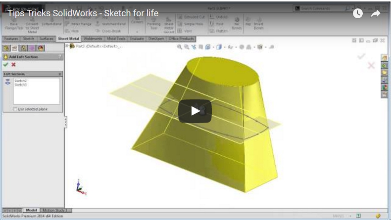 SOLIDWORKS ขั้นตอนลัดในฟีเจอร์ Sketch