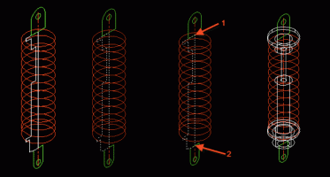 การเขียนโช๊คอัพด้วยคำสั่ง 3D ใน GstarCAD