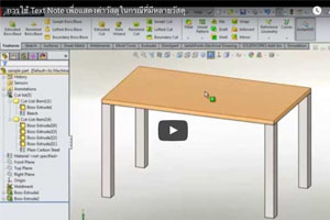 การใช้ Text Note เพื่อแสดงค่าวัสดุในกรณีที่มีหลายวัสดุ