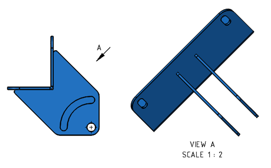 การจัดตำแหน่ง Drawing View ด้วย Align Drawing View