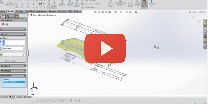 Converting 2D CAD to SolidWorks® 3D CAD
