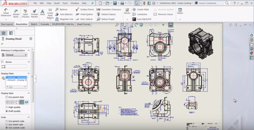 วิธีการแสดงผลการเตือนของ Dimension ใน Drawing เมื่อมีการแก้ไขใน Model 3D