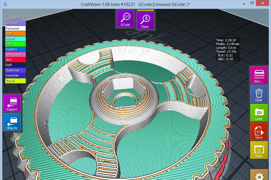 Best 3D Printing Software #2: CraftWare