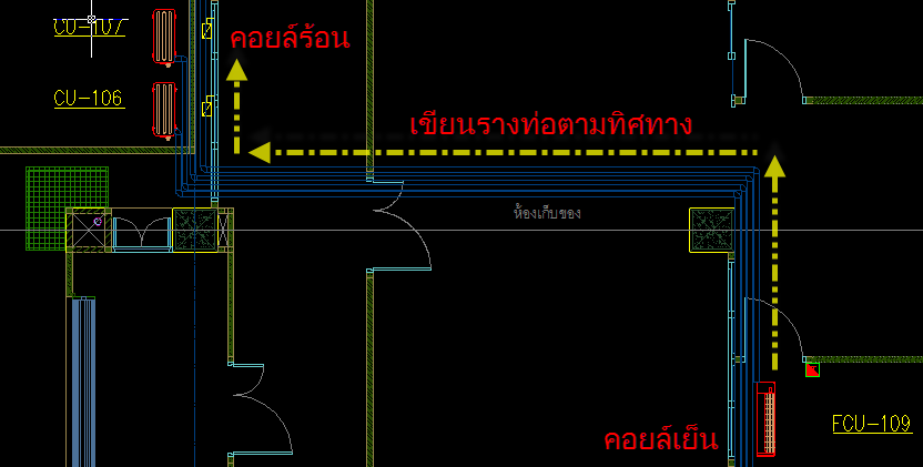 CADProfi เขียนแบบ ระบบปรับอากาศ ภายในอาคารด้วยเครื่องมือ HVAC