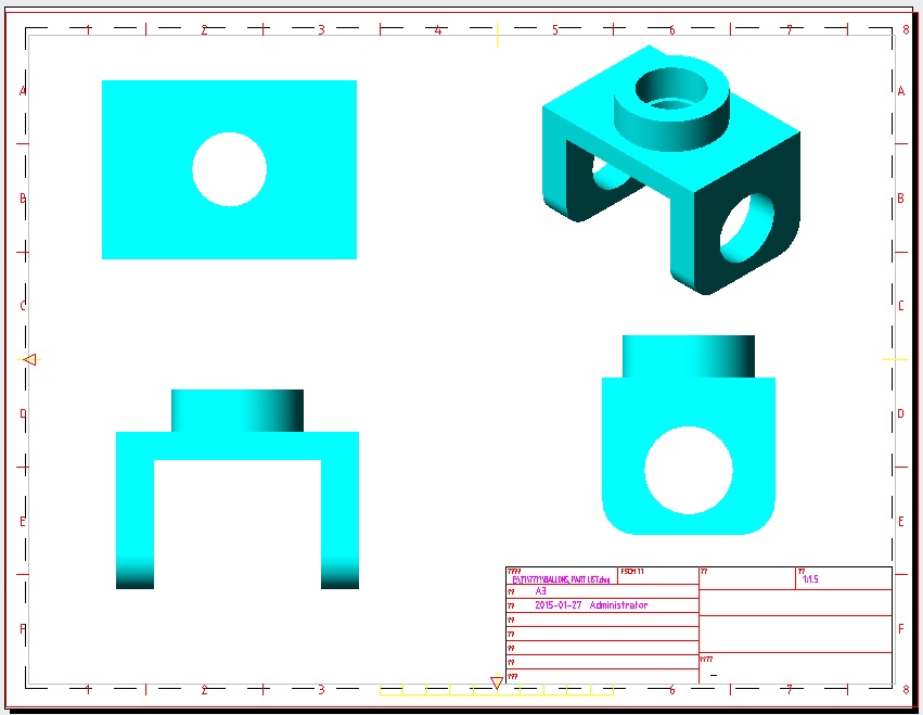 ออกแบบ Part 3 มิติ ด้วยคำสั่งพื้นฐาน CAD