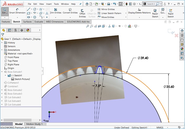 ออกแบบชิ้นส่วน อะไหล่ ด้วยซอฟต์แวร์ SOLIDWORKS