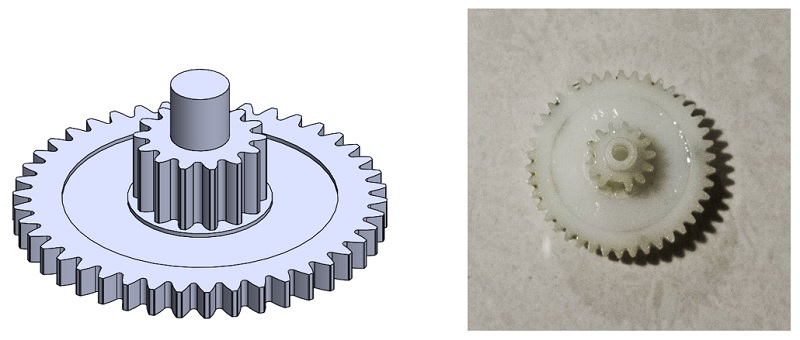 ชิ้นส่วนเครื่องทำไอศครีมที่ออกแบบด้วย SOLIDWORKS