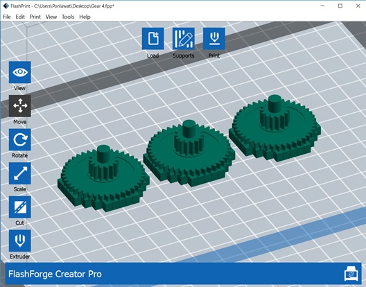 ไฟล์ 3D ที่นำเข้าไปในโปรแกรมของเครื่อง 3D Printer