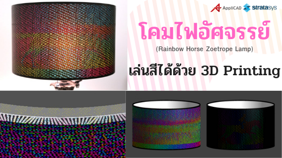 โคมไฟอัศจรรย์ (Rainbow Horse Zoetrope Lamp)