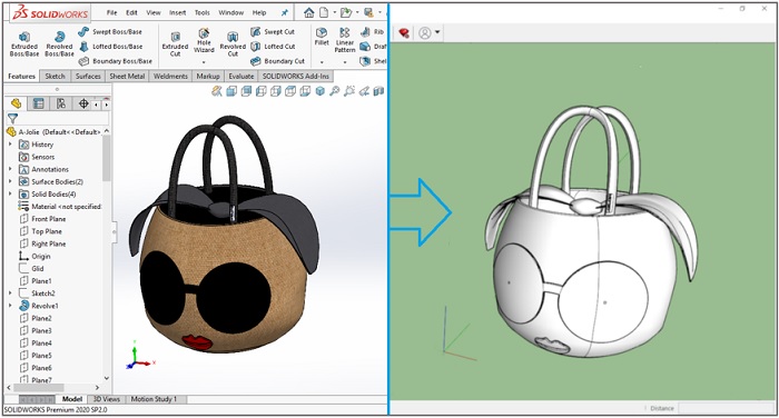 การ Export Model จาก SOLIDWORKS ไปยัง SketchUp