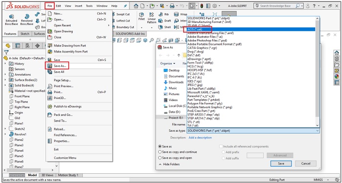 วิธีการนำโมเดลจากโปรแกรม SOLIDWORKS to SketchUp