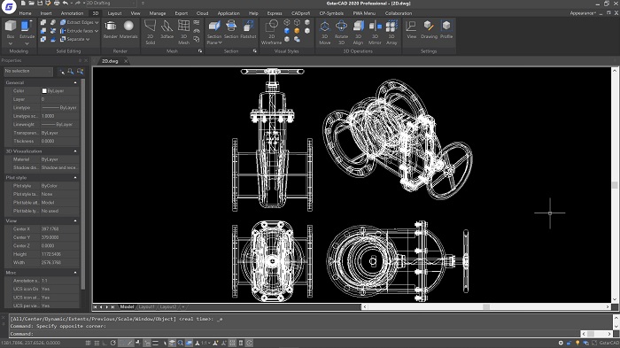 การแปลงไฟล์จาก 3D Model เป็น 2D CAD  