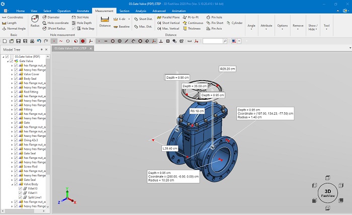 การให้ Dimension ใน 3D Fastview