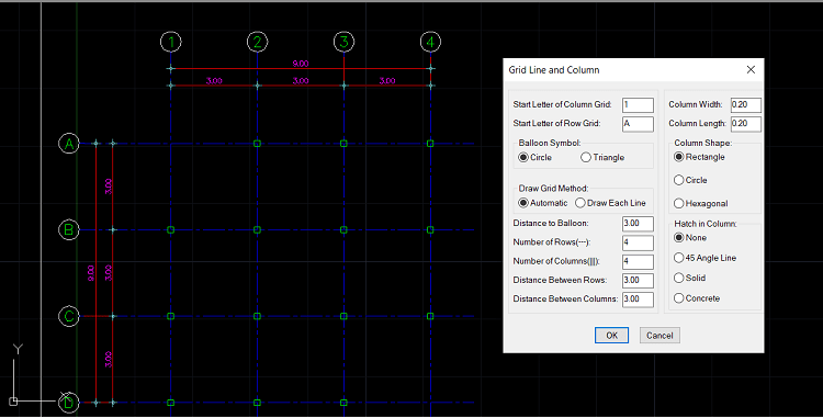 หน้าต่างการใช้งานบนโปรแกรม GstarCAD