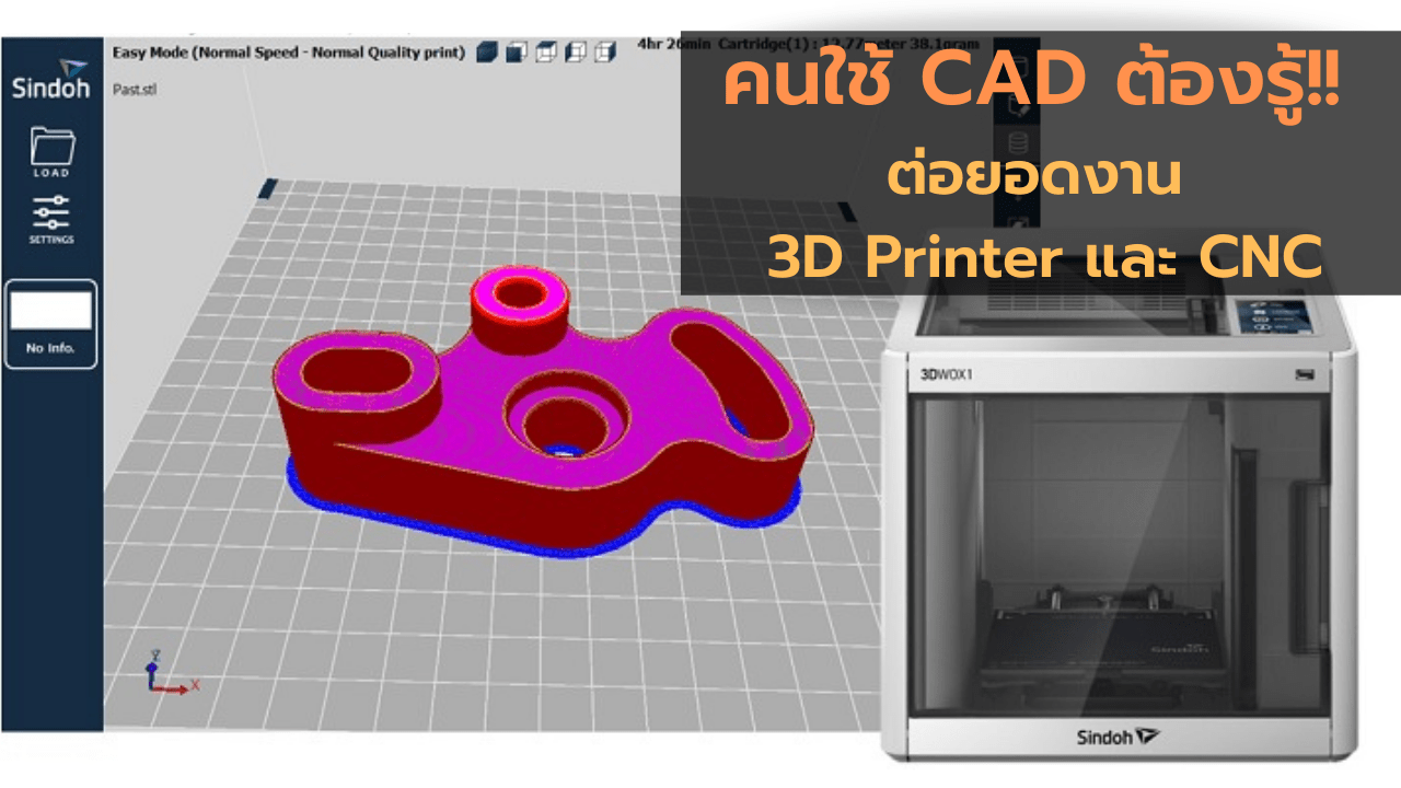 Cnc 3D Printer | คนใช้ 2D Cad ต้องรู้ ต่อยอดงาน 3D Printer และงาน Cnc