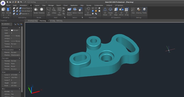 การออกแบบ Design 3D Model ด้วย GstarCAD Professional ส่งออกเครื่อง 3D Printer และเครื่อง CNC
