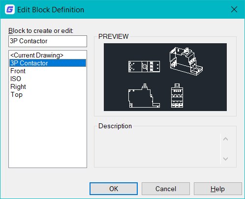 สร้าง Dynamic Block AutoCAD & GstarCAD : ดับเบิ้ลคลิกที่ Block และเลือก Block ที่ต้องการจะเพิ่มความสามารถให้เป็น Dynamic Block