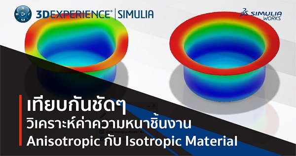 เทียบกันชัดๆ วิเคราะห์ค่าความหนาชิ้นงาน Anisotropic กับ Isotropic Material