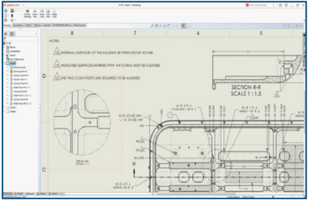 SOLIDWORKS 2021 - Drawing Detailing Mode Improvements