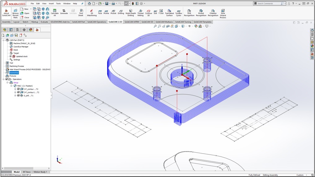 SolidCAM 2.5D Milling ร่วมกับ File Sketch DWG