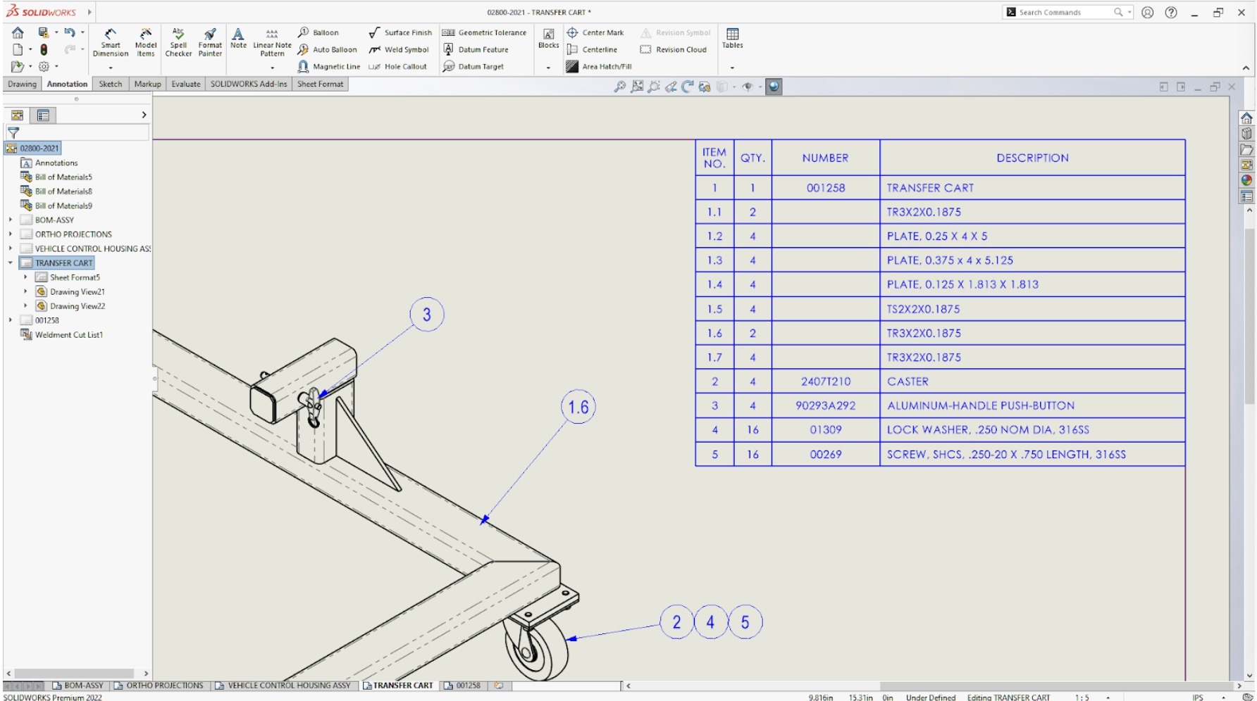SOLIDWORKS 2022 - Cut List Support in BOM Tables