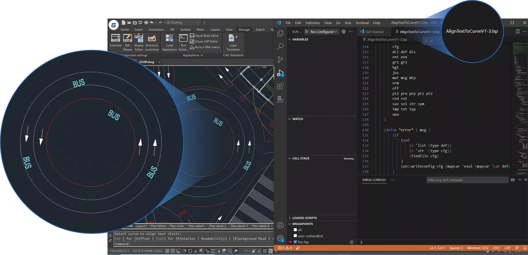 GstarCAD 2023 Lisp debugger