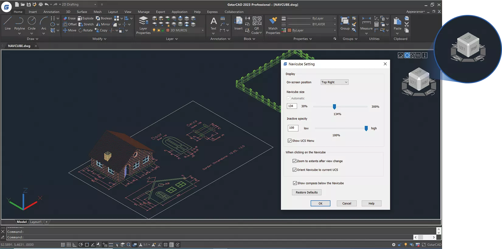 GstarCAD 2023 NAVICUBE